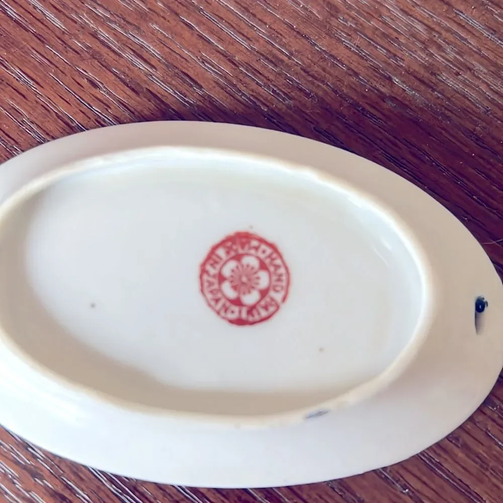 Vintage Japanese Hand Painted 4 piece Hord’oeuvre Set